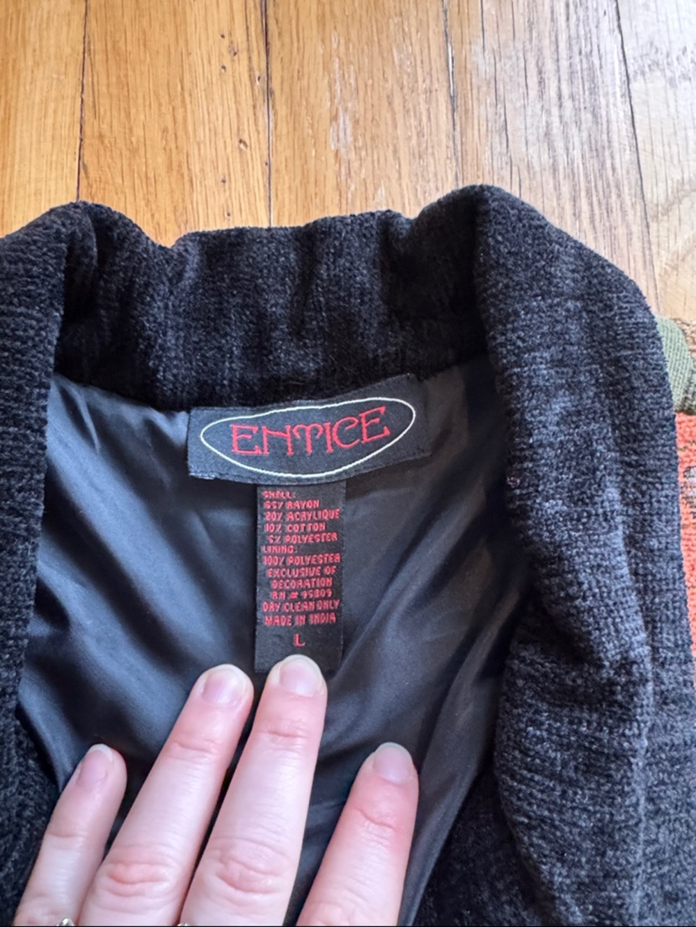 90’s Entice Patchwork Mixed-Pattern Jacket - Picture 5 of 9